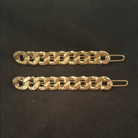 Accessories - 2 NEW Gold Chain Hair Clips